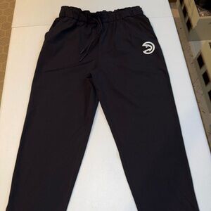 lululemon athletica Black Track Pants with White Logo